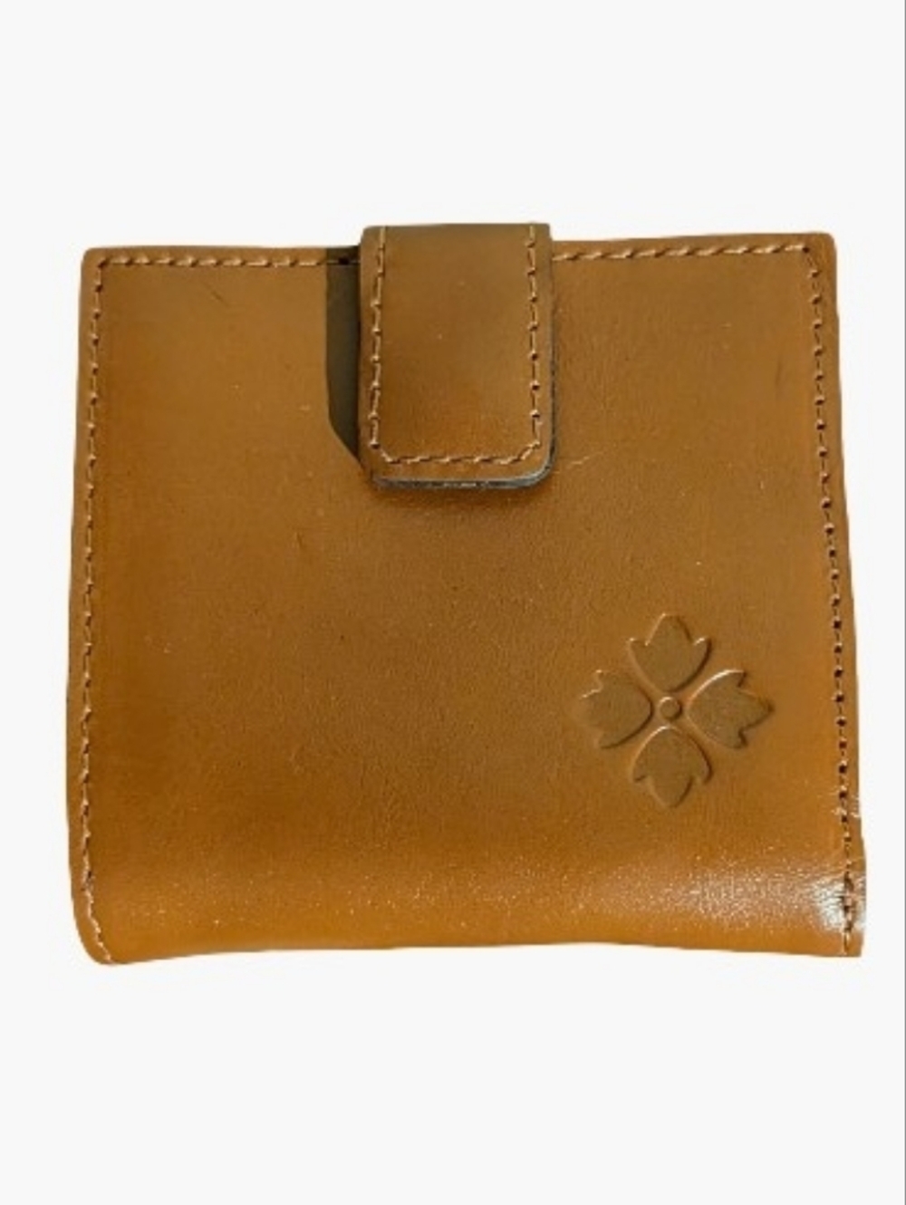 Patricia Nash Astra Bi-fold Snap Wallet in Tan Heritage Leather​